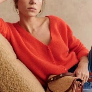 Sezane Barry Cardigan - Tangerine